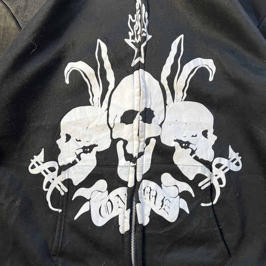 Skull Y2K Zip Hoodie