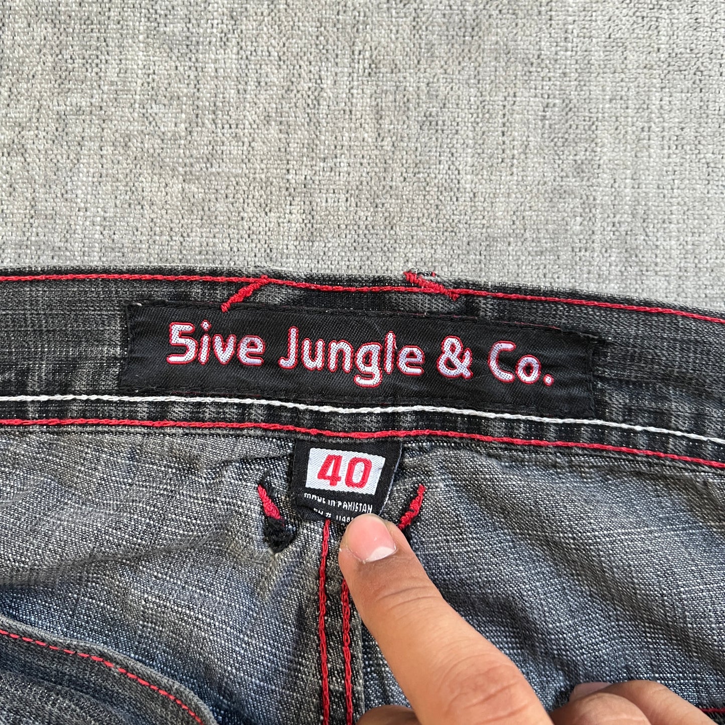 5ive Jungle Washed Baggy Jeans