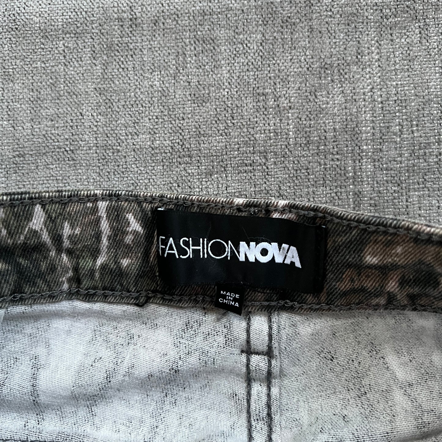 Fashion Nova Camo Baggy Jeans