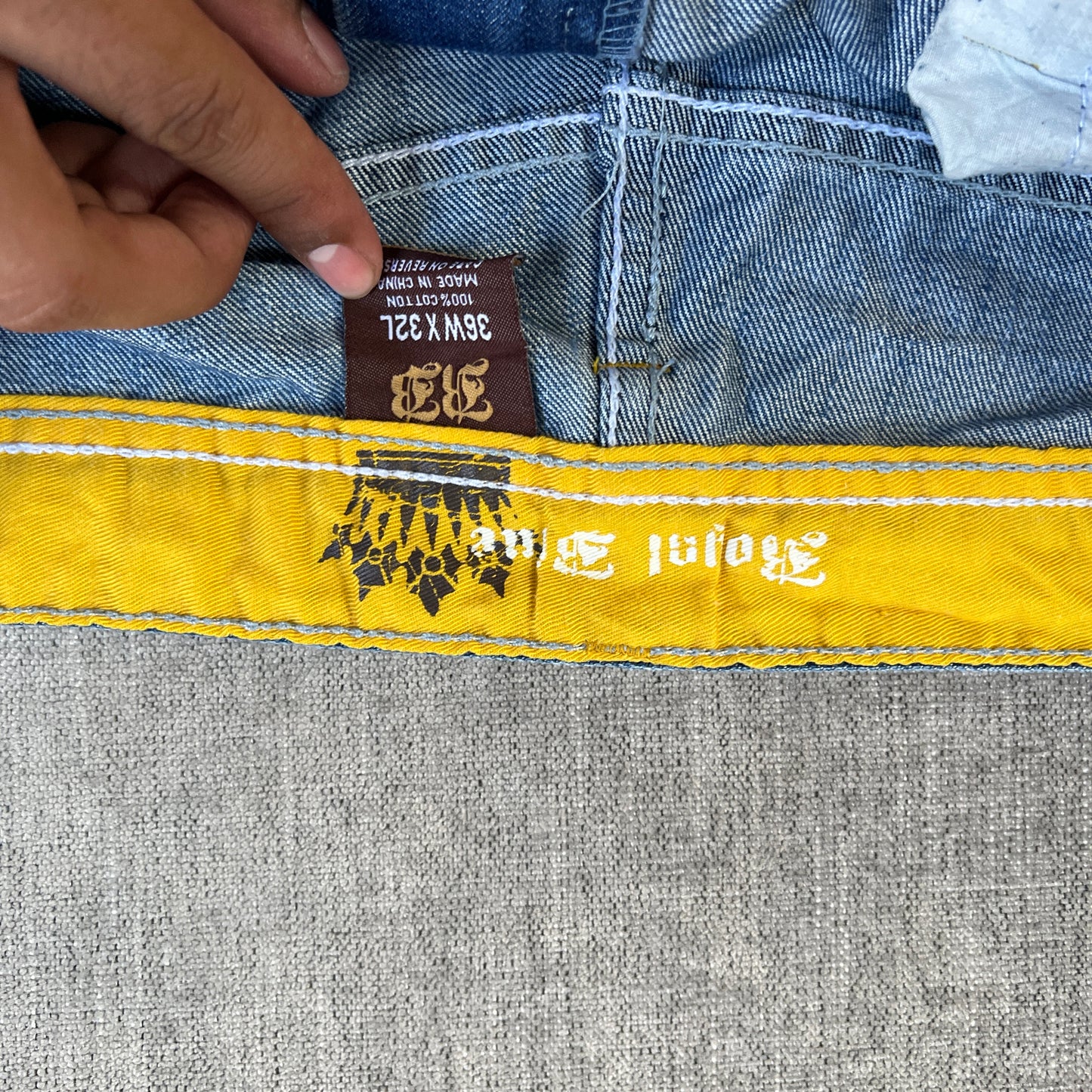 Royal Blue Y2K Baggy Jeans