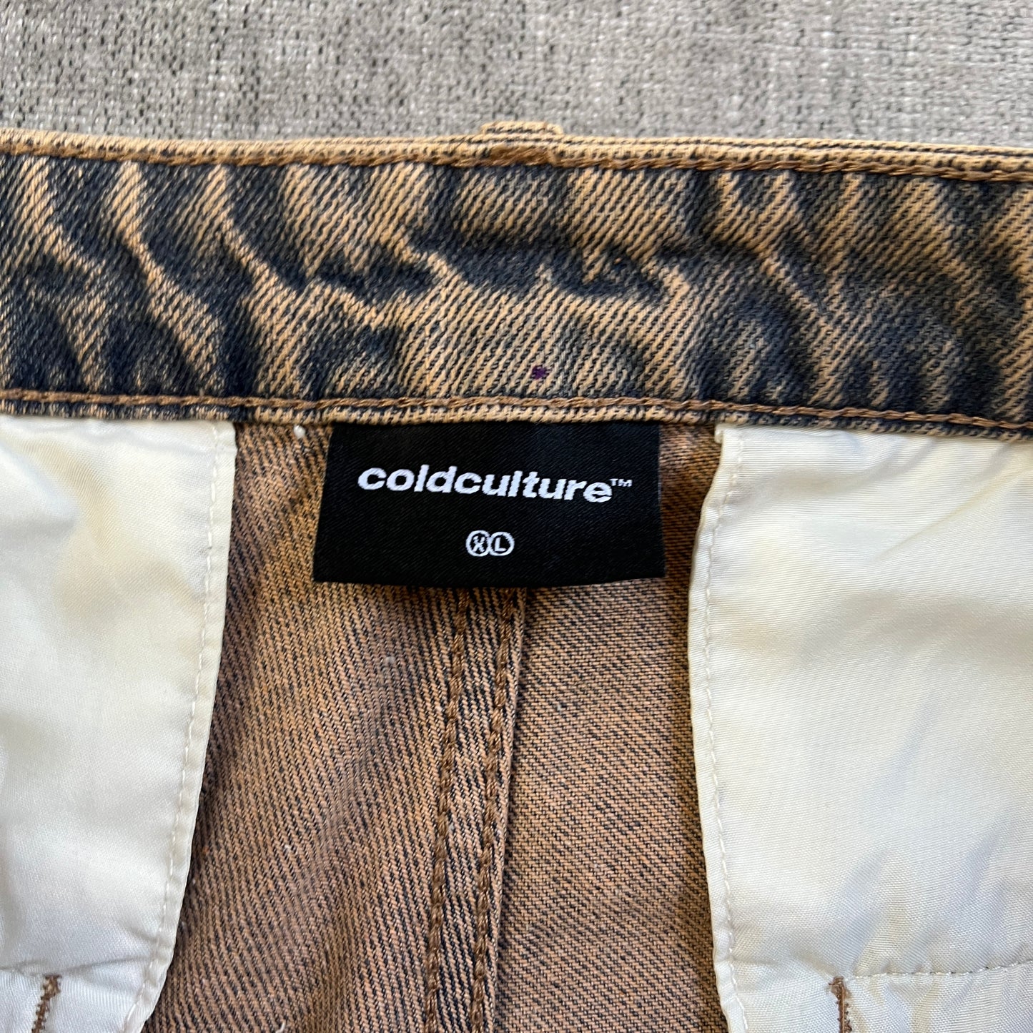 Cold Culture Sand Wash Baggy Jeans
