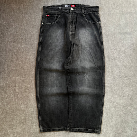 Southpole Red Tag Baggy Washed Jeans