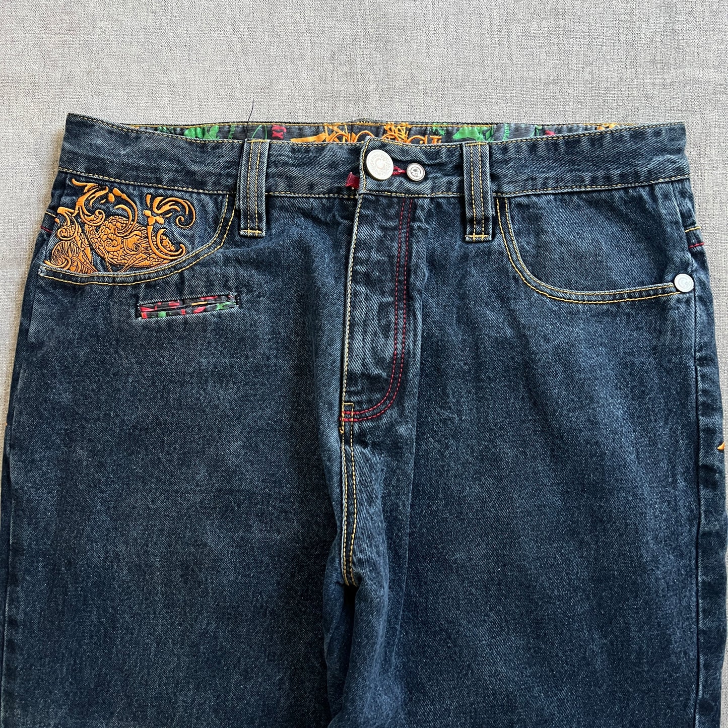 Coogi Embroidery Baggy Jeans