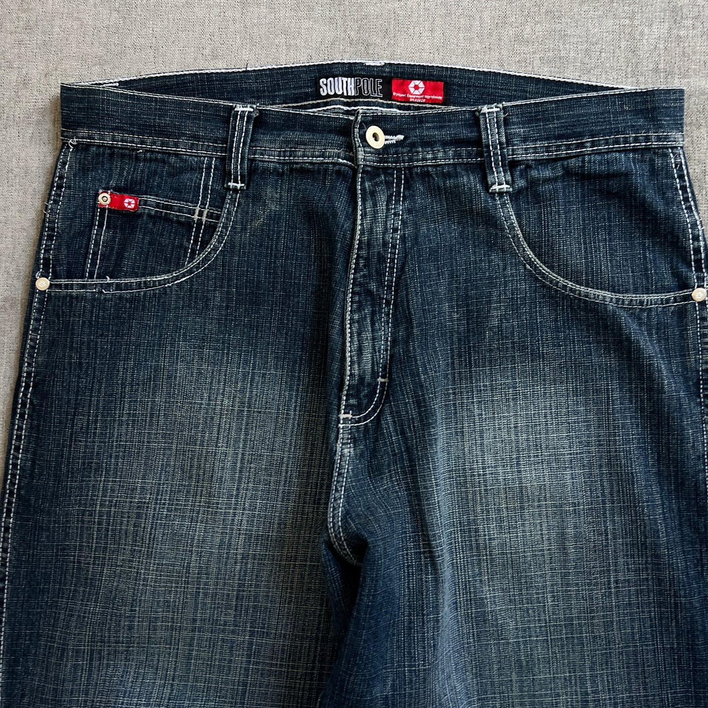 Southpole Red Tag Baggy Washed Jeans