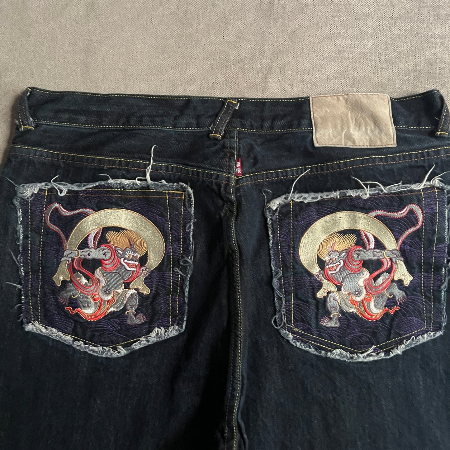 Japan Embroidery Baggy Jort