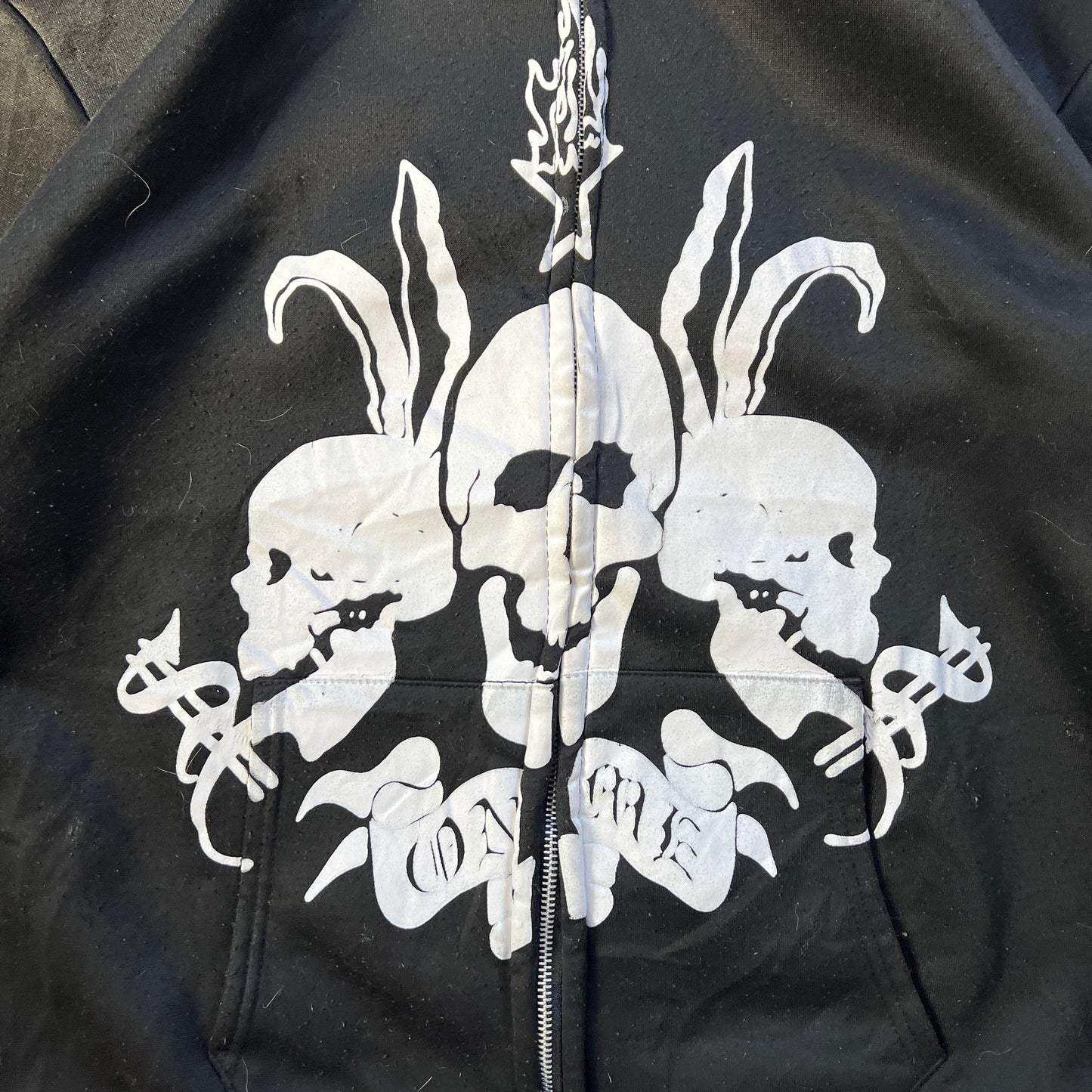 Skull Y2K Zip Hoodie