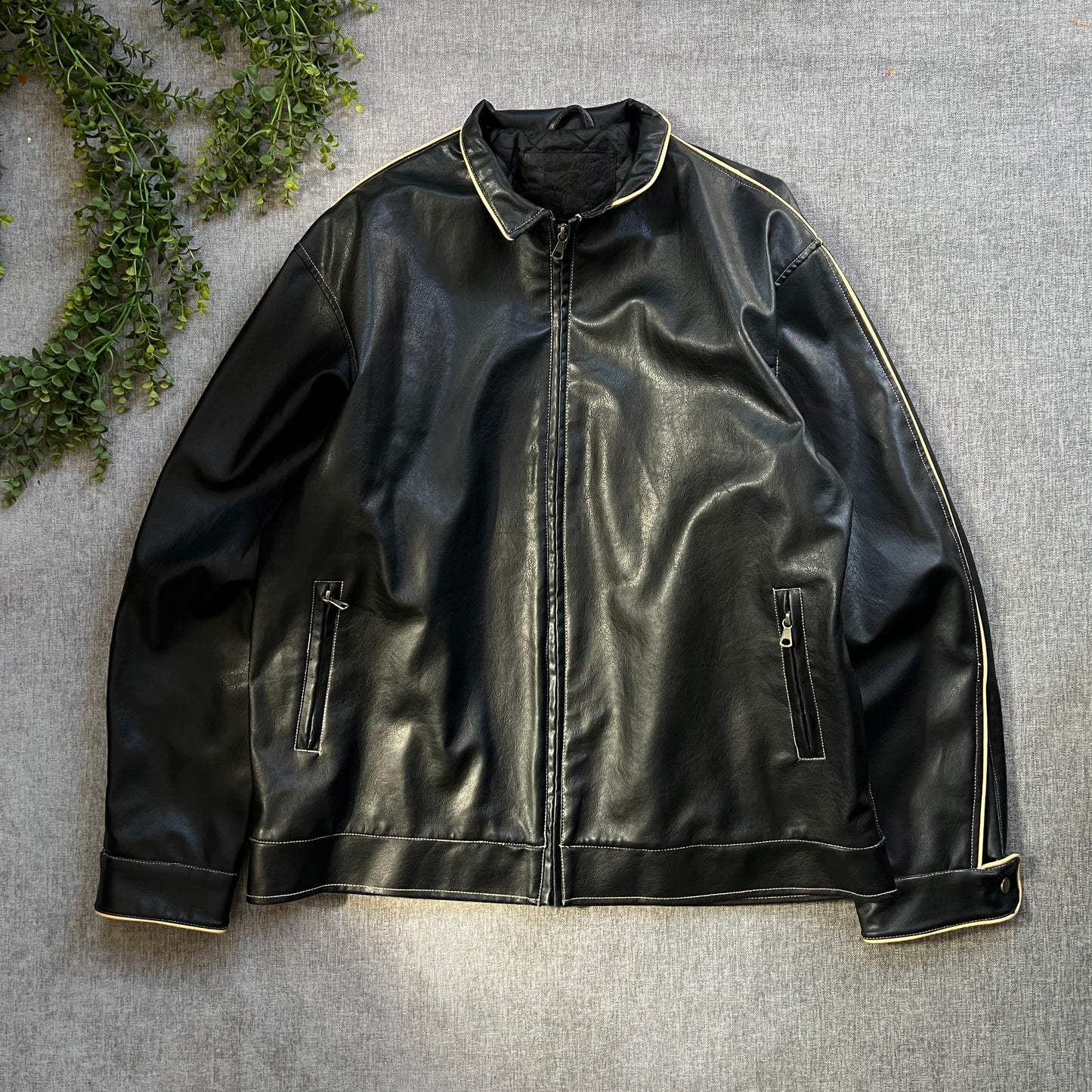 Leather Jacket Red Camel