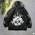 Skull Y2K Zip Hoodie