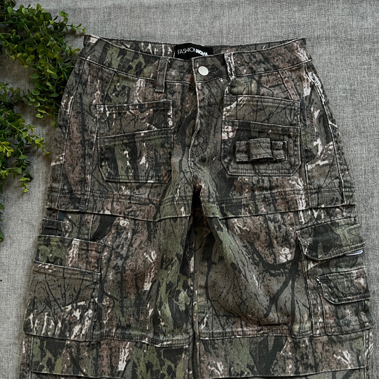 Fashion Nova Camo Baggy Jeans