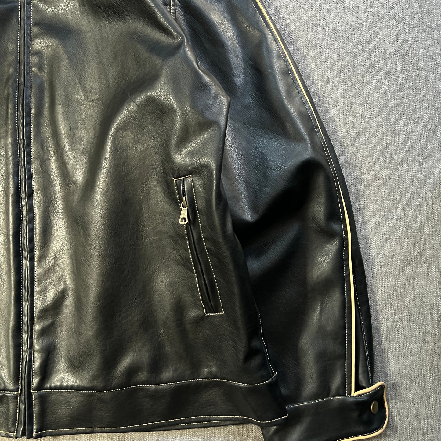 Leather Jacket Red Camel