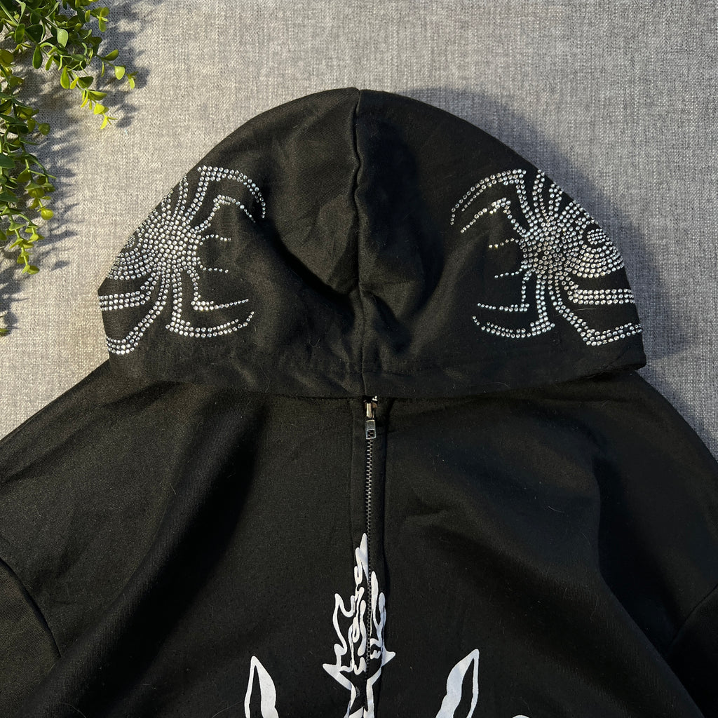 Skull Y2K Zip Hoodie