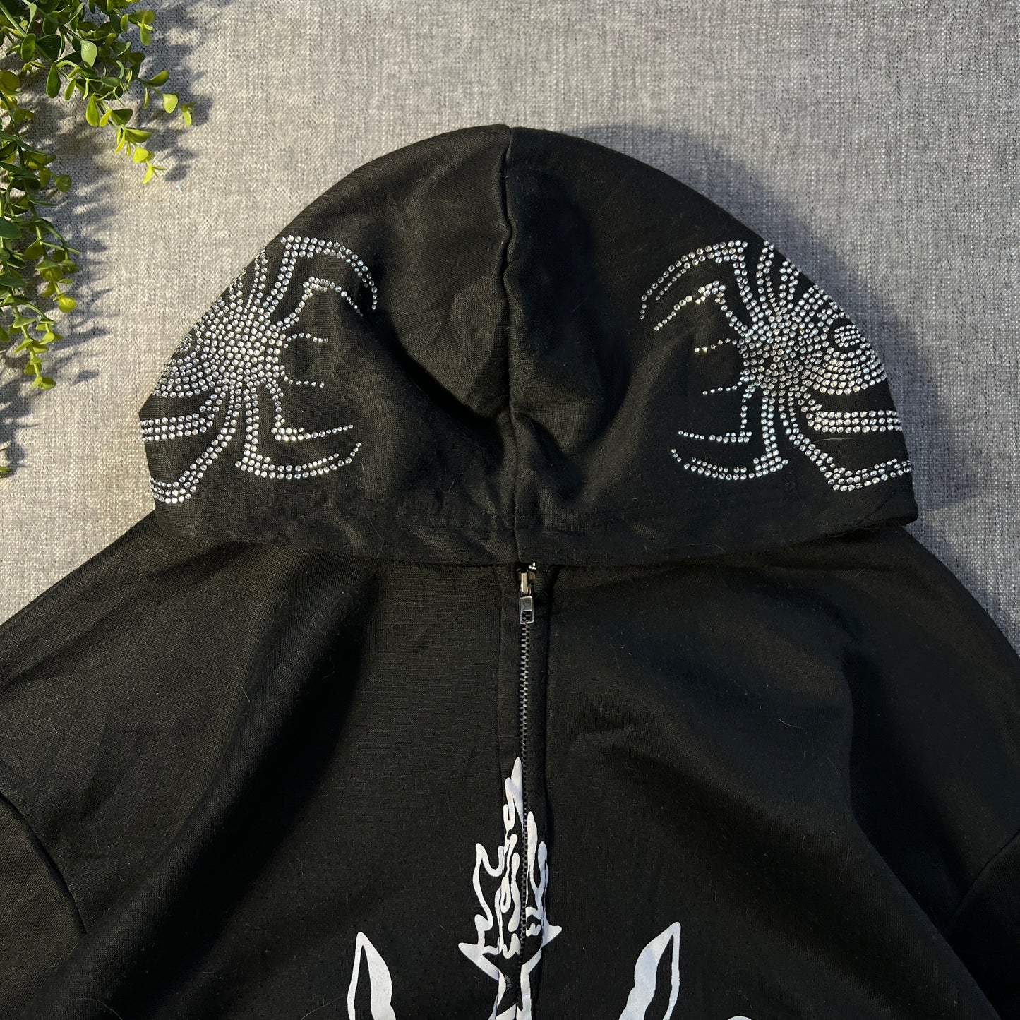 Skull Y2K Zip Hoodie