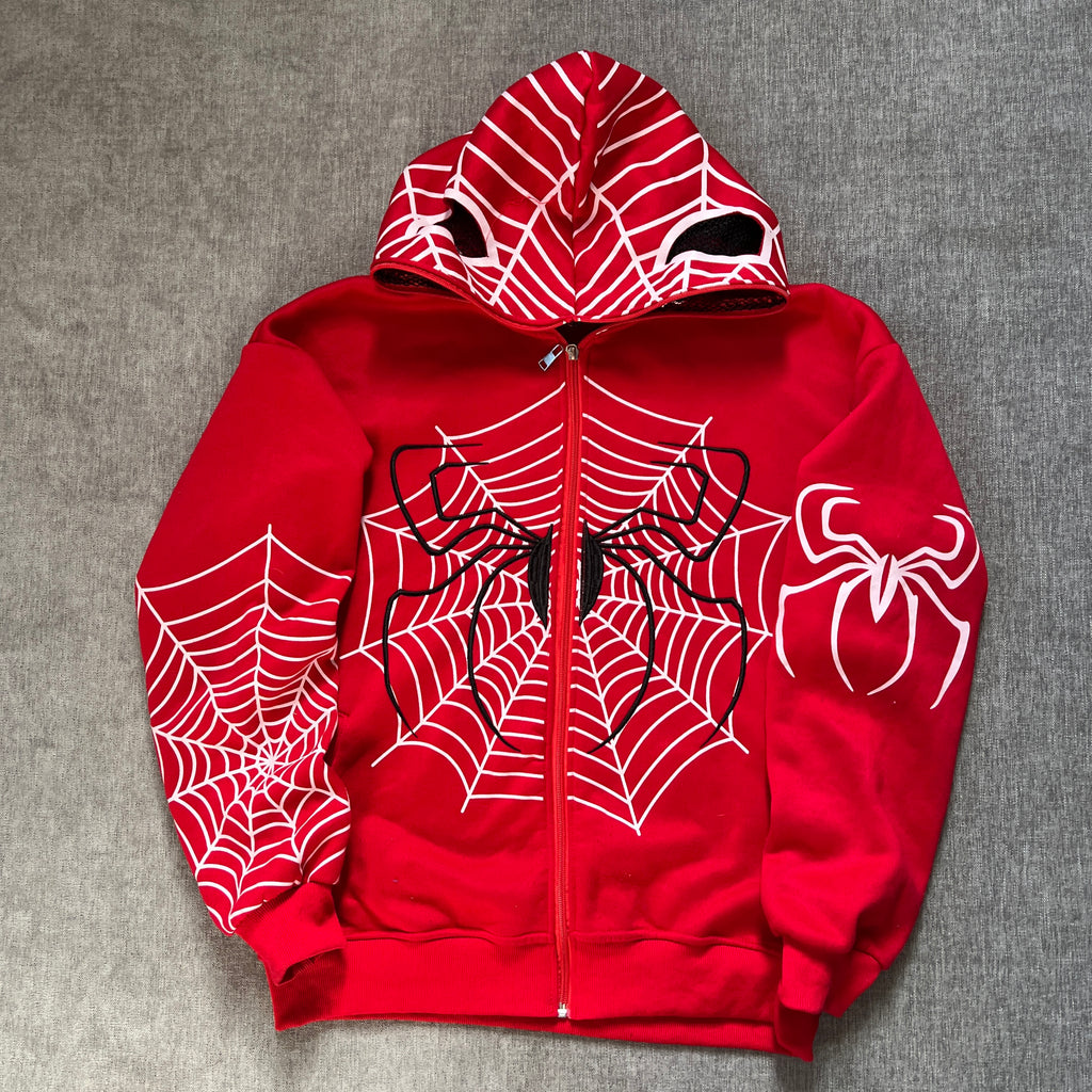 Spider Y2K Full Zip Up Hoodie
