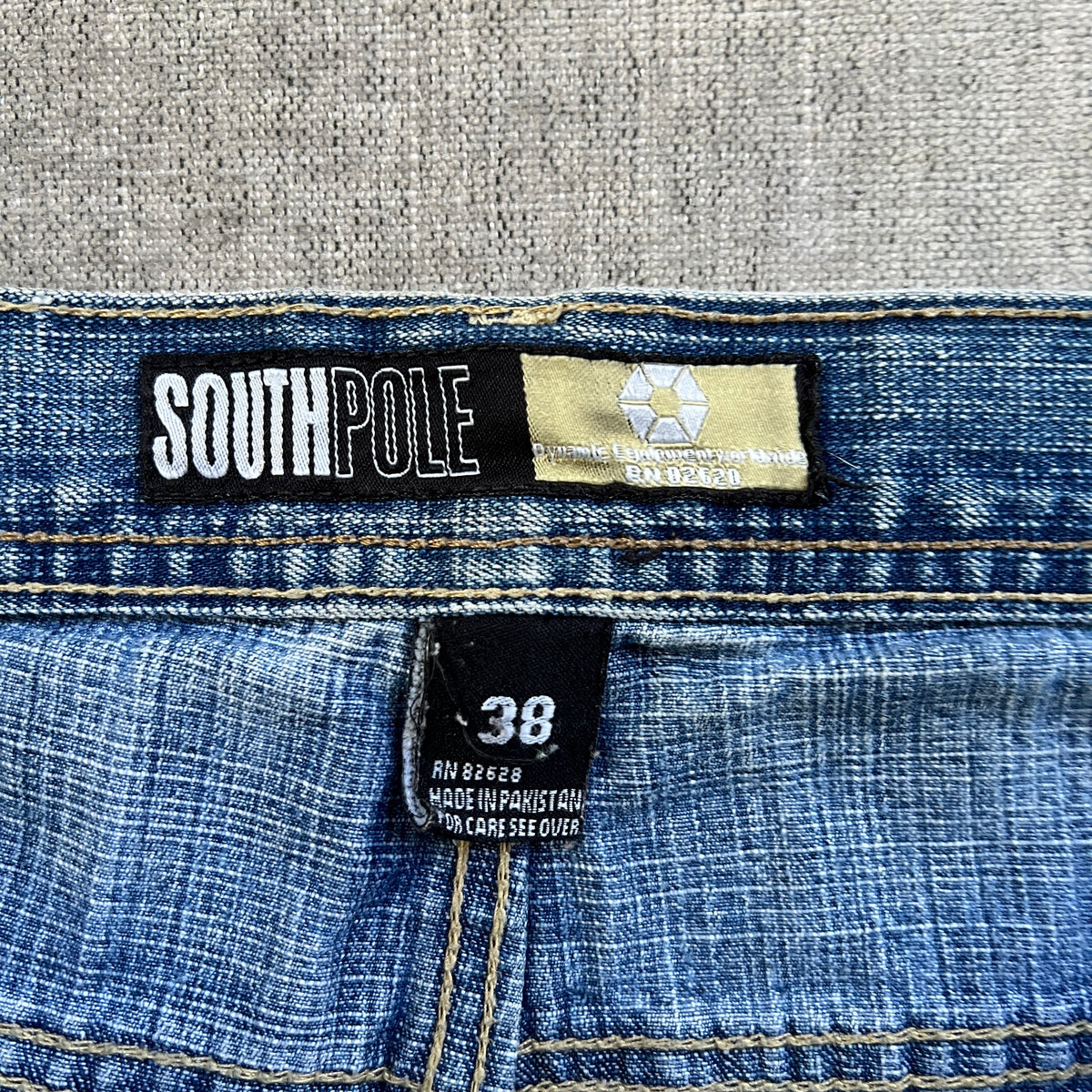 Southpole Gold Tag Baggy Washed Jort