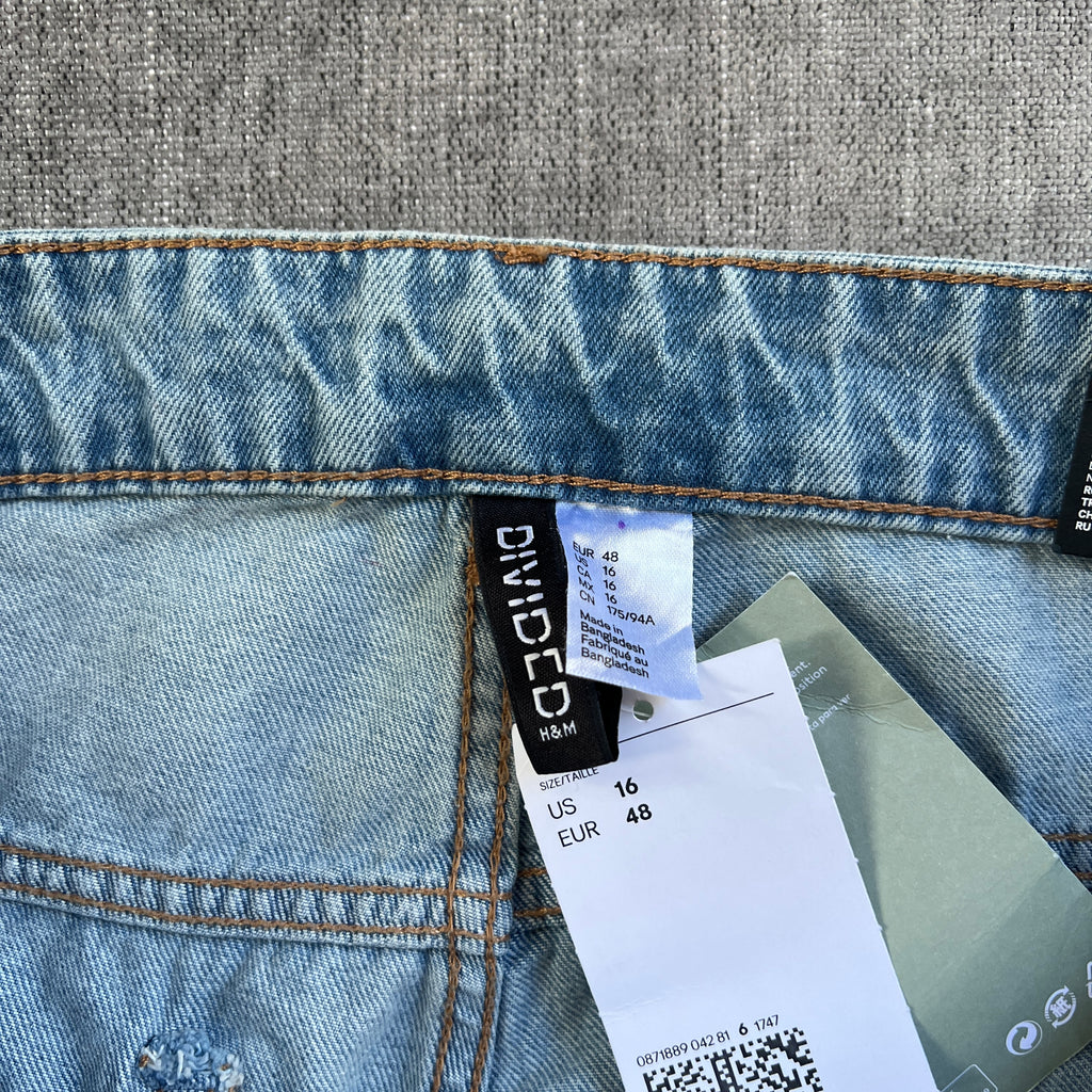H&M Súper Baggy Washed Jeans