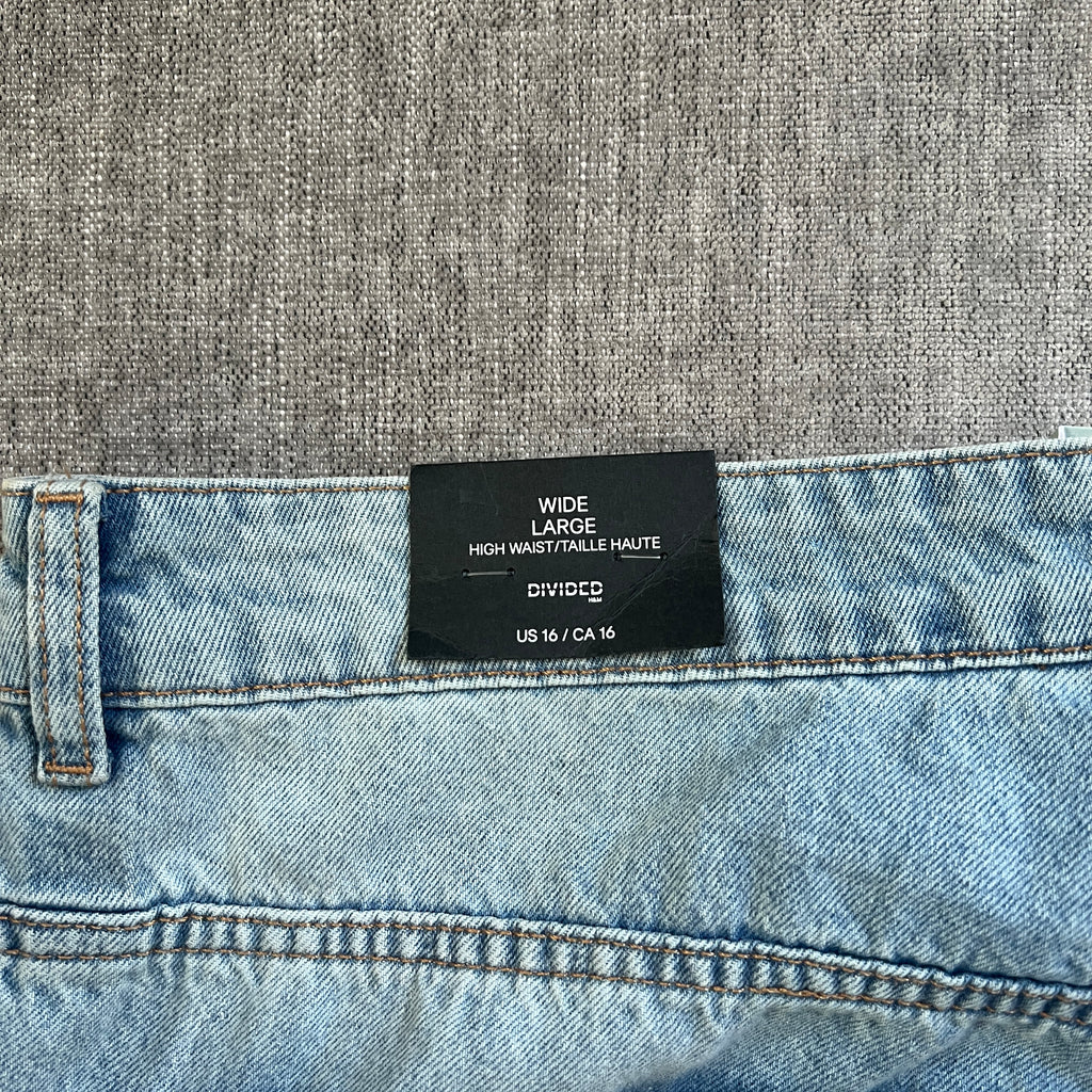 H&M Súper Baggy Washed Jeans