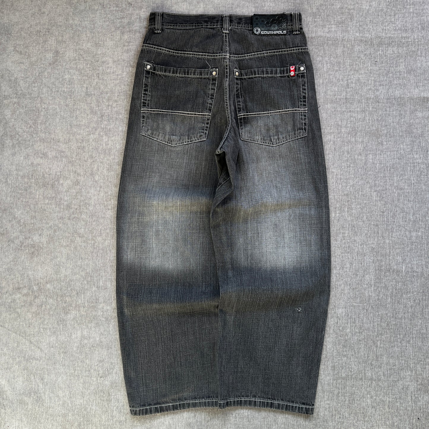 Southpole Red Tag Baggy Washed Jeans