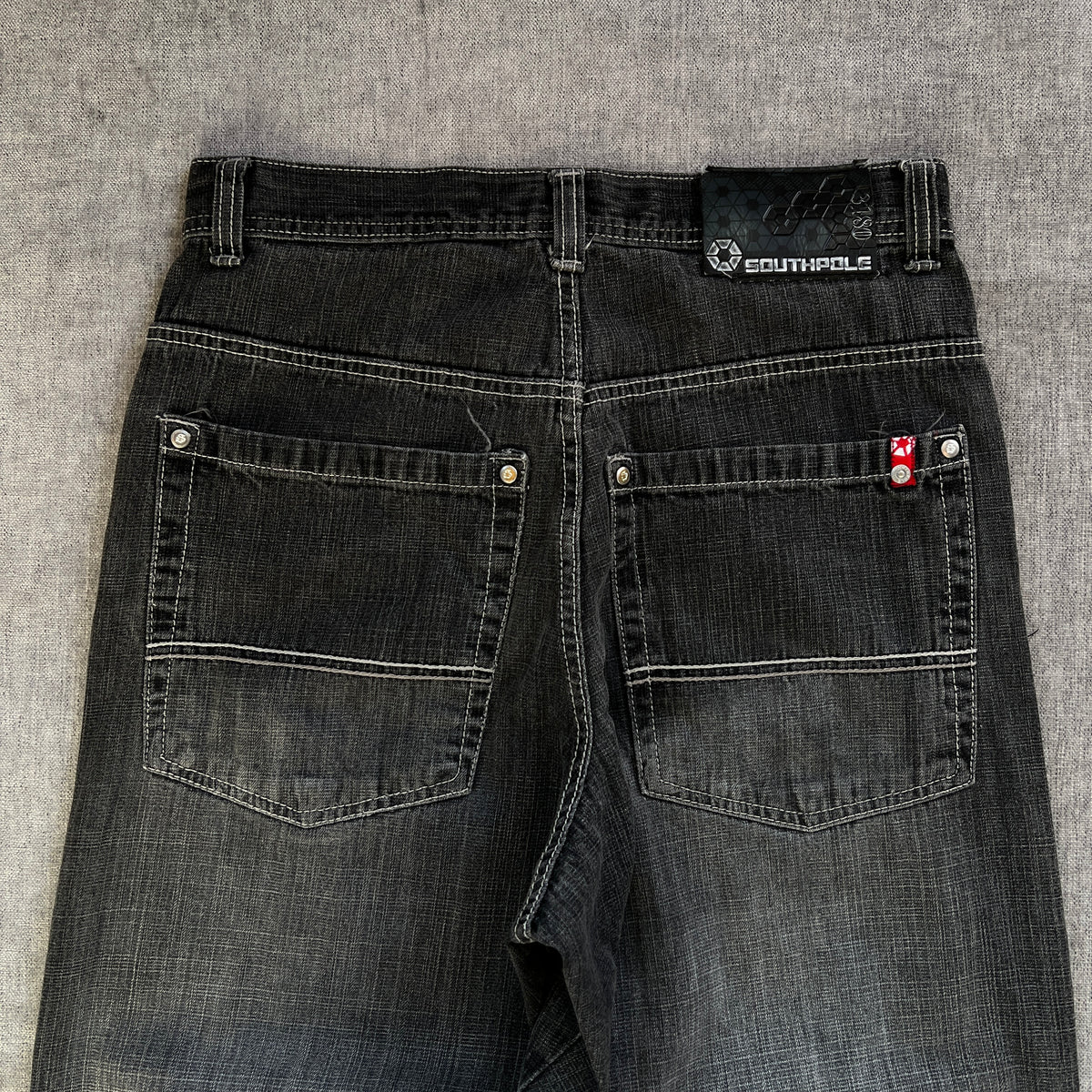 Southpole Red Tag Baggy Washed Jeans
