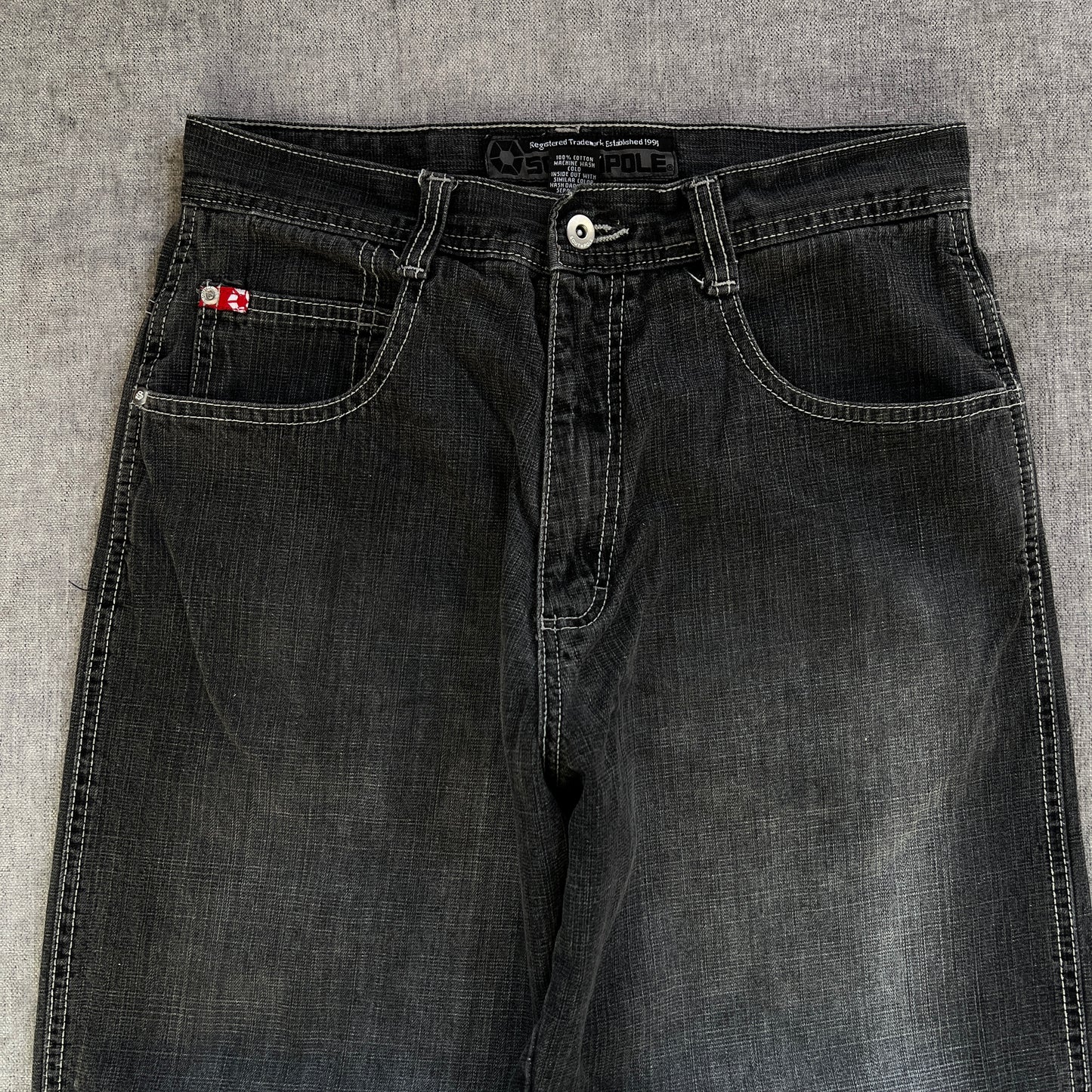 Southpole Red Tag Baggy Washed Jeans