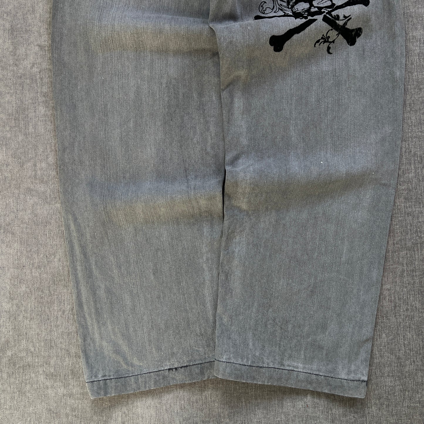 SouthPole Y2K Skull Baggy Jeans