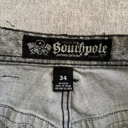 SouthPole Y2K Skull Baggy Jeans