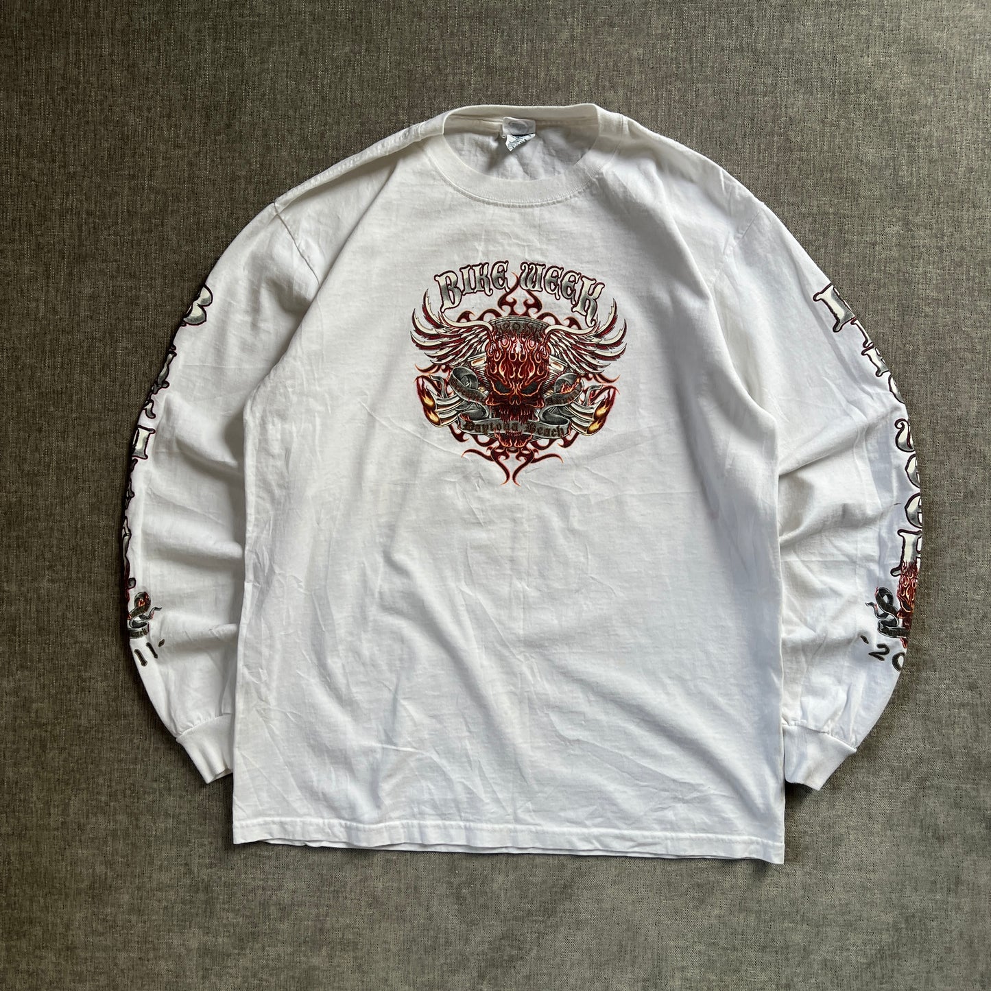 Biker Flames Long Sleeve Tee