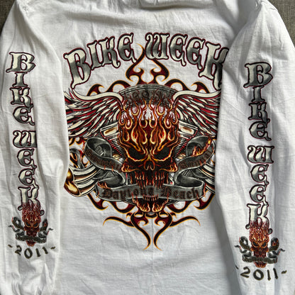 Biker Flames Long Sleeve Tee