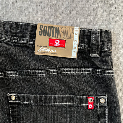 Southpole Red Tag Baggy Washed Jeans