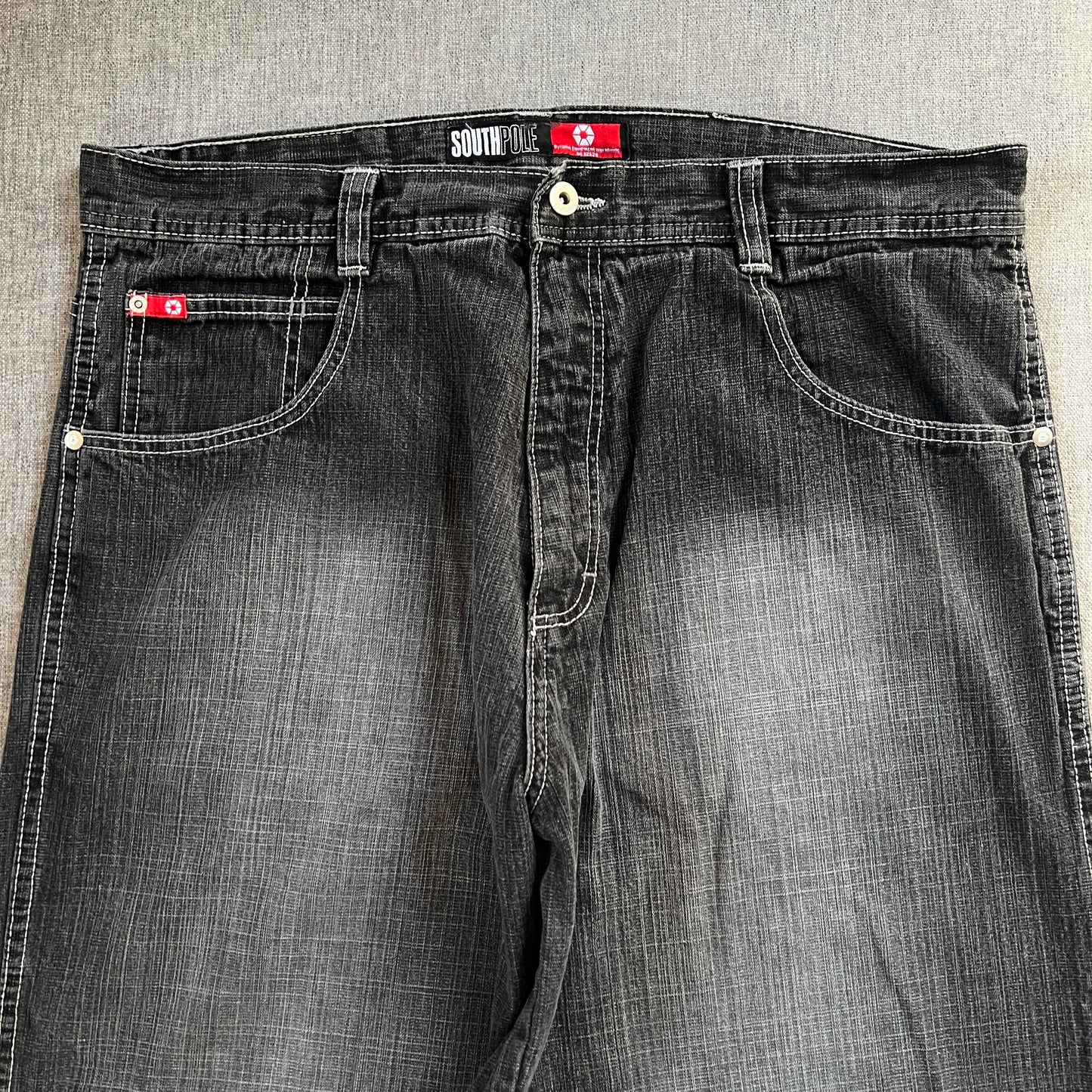 Southpole Red Tag Baggy Washed Jeans