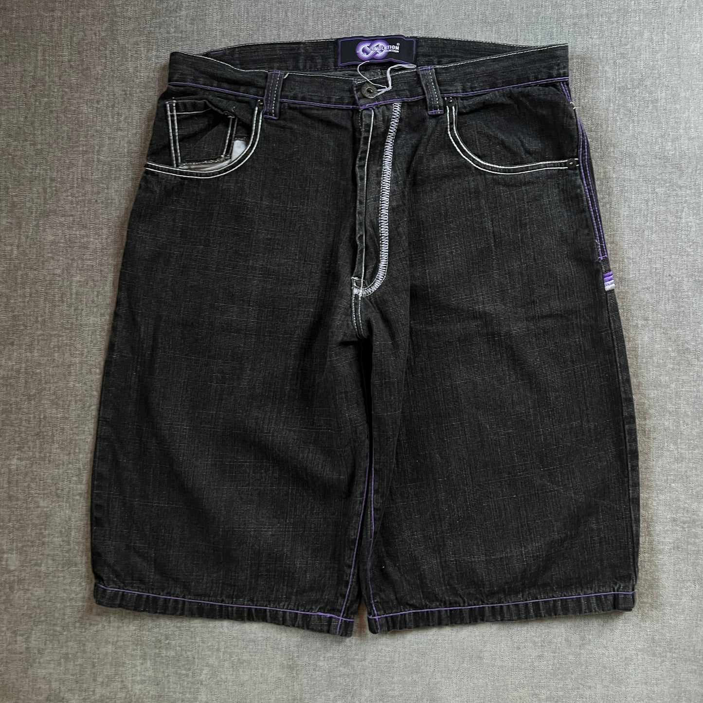 Evolution Y2K Embroidery Baggy Jort