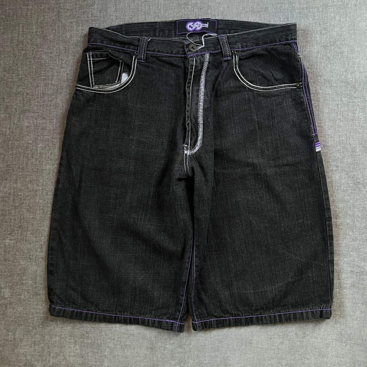 Evolution Y2K Embroidery Baggy Jort