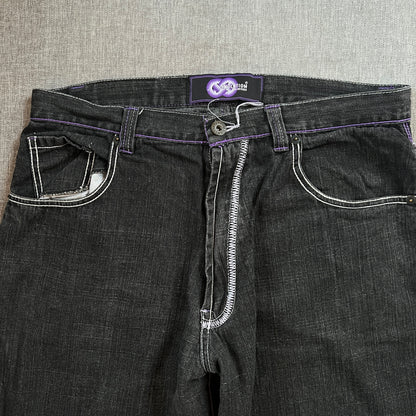 Evolution Y2K Embroidery Baggy Jort