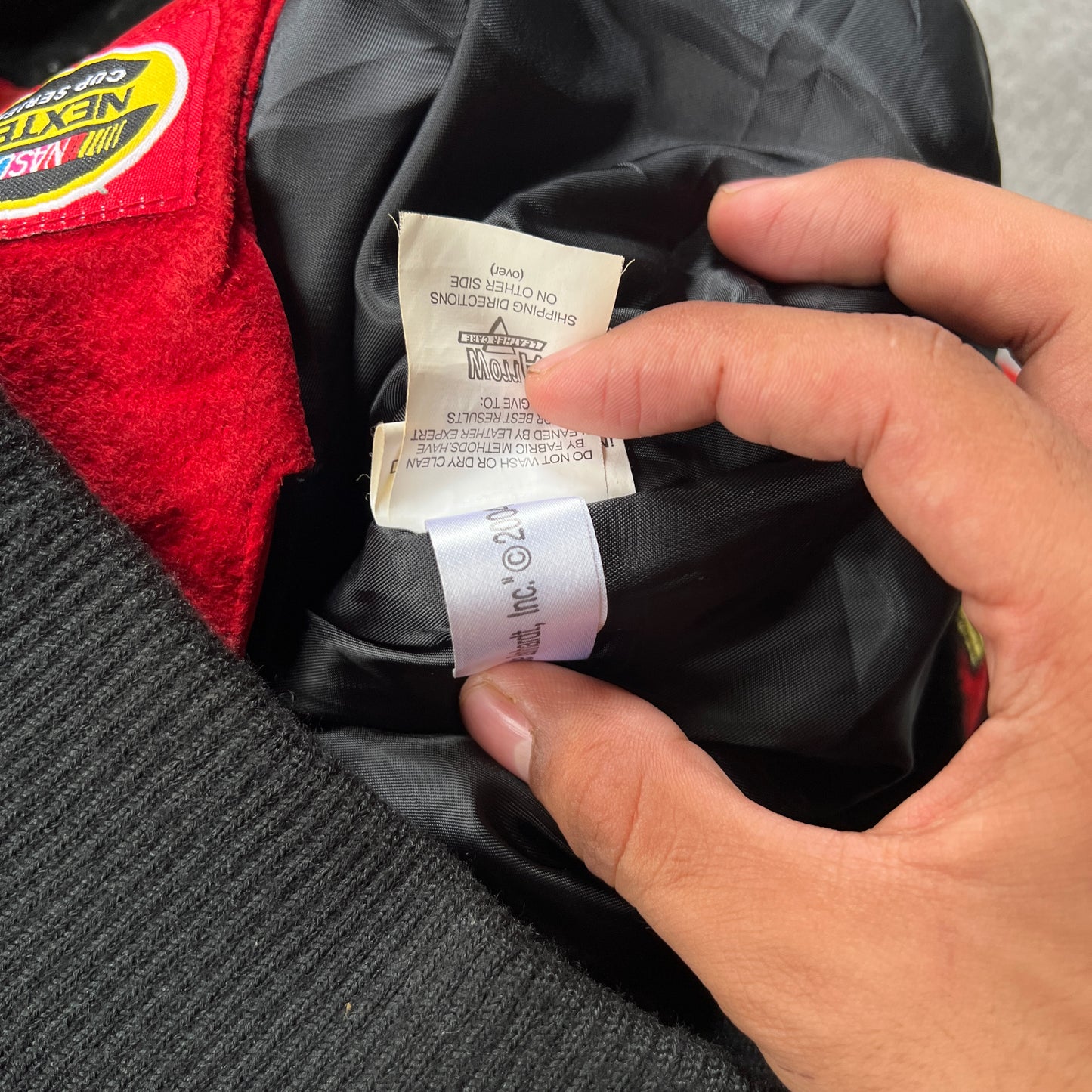 Nascar JH Designs Leather Vintage Jacket