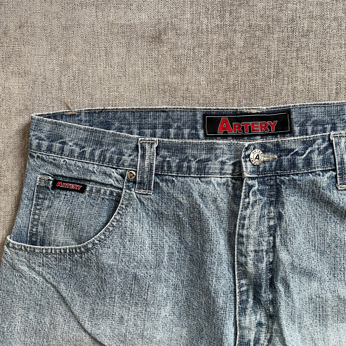Artery Washed Baggy Jort