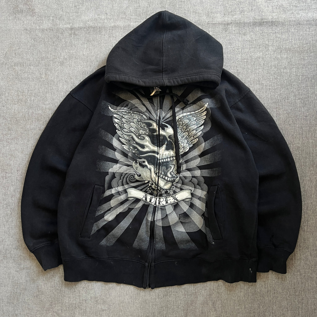 Avirex Y2K Zip Up Hoodie