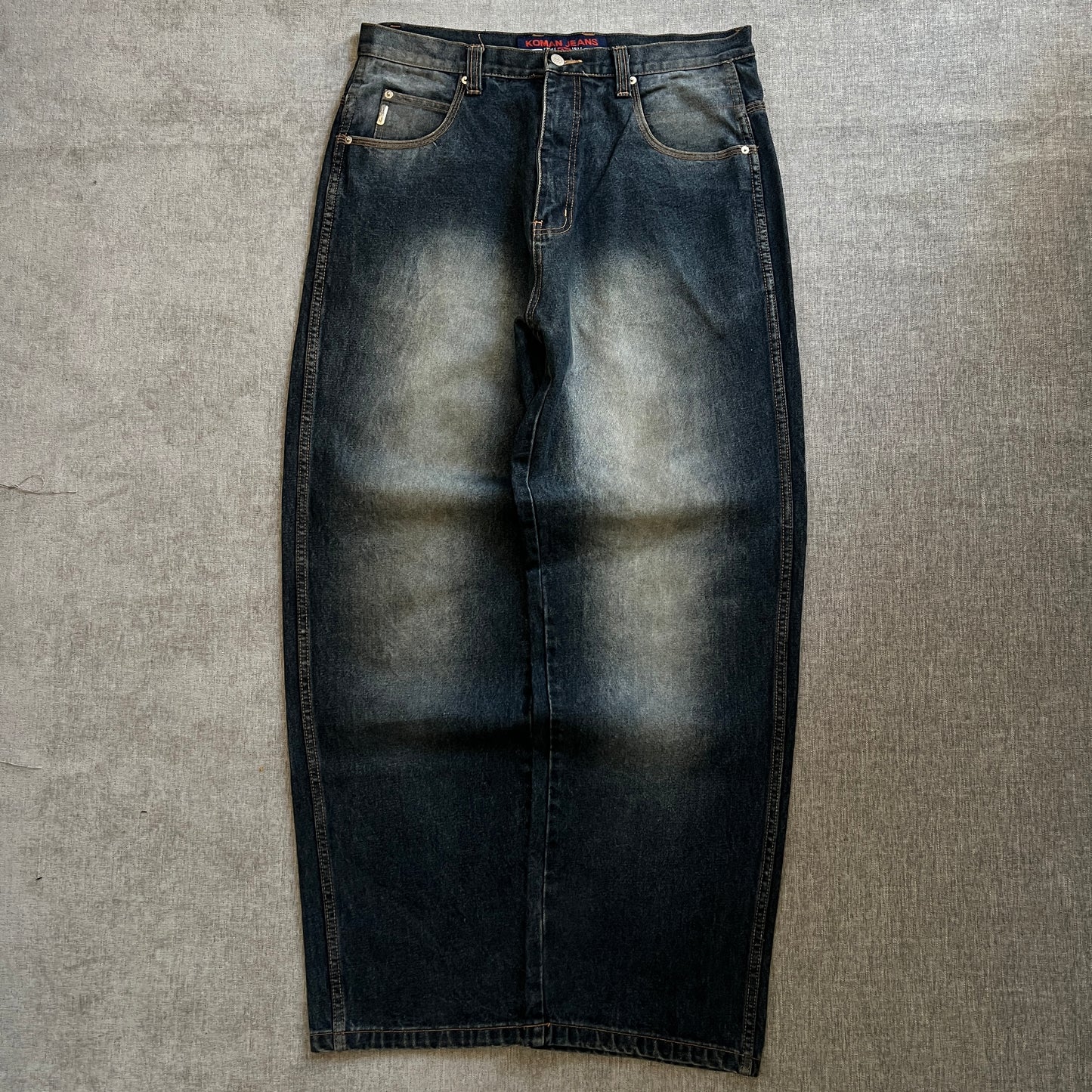 Koman Washed Baggy Jeans