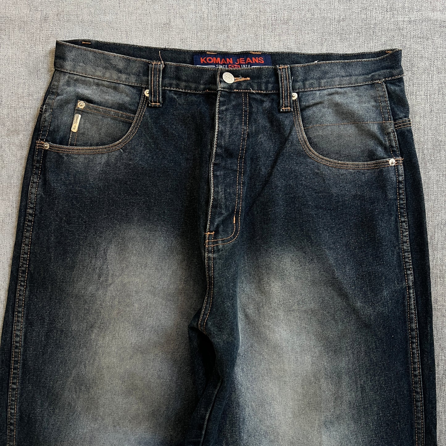 Koman Washed Baggy Jeans