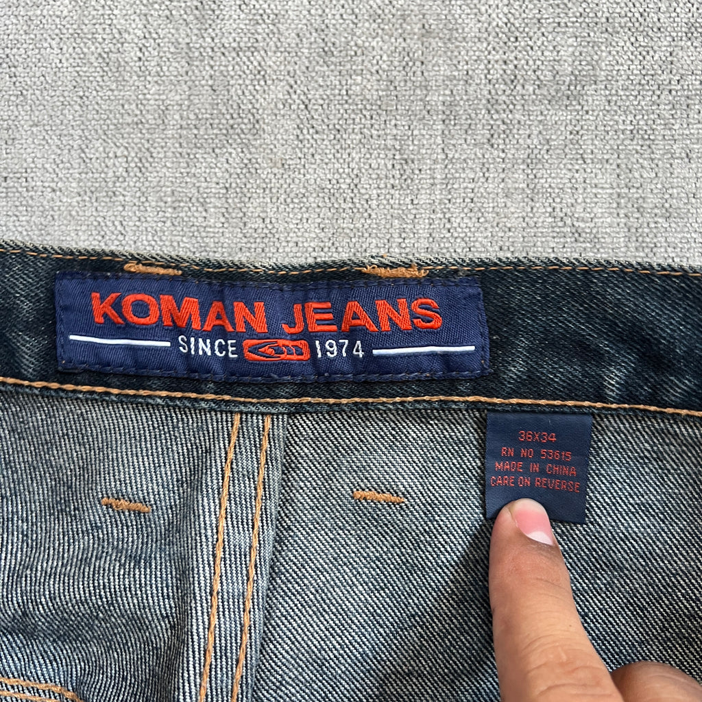 Koman Washed Baggy Jeans