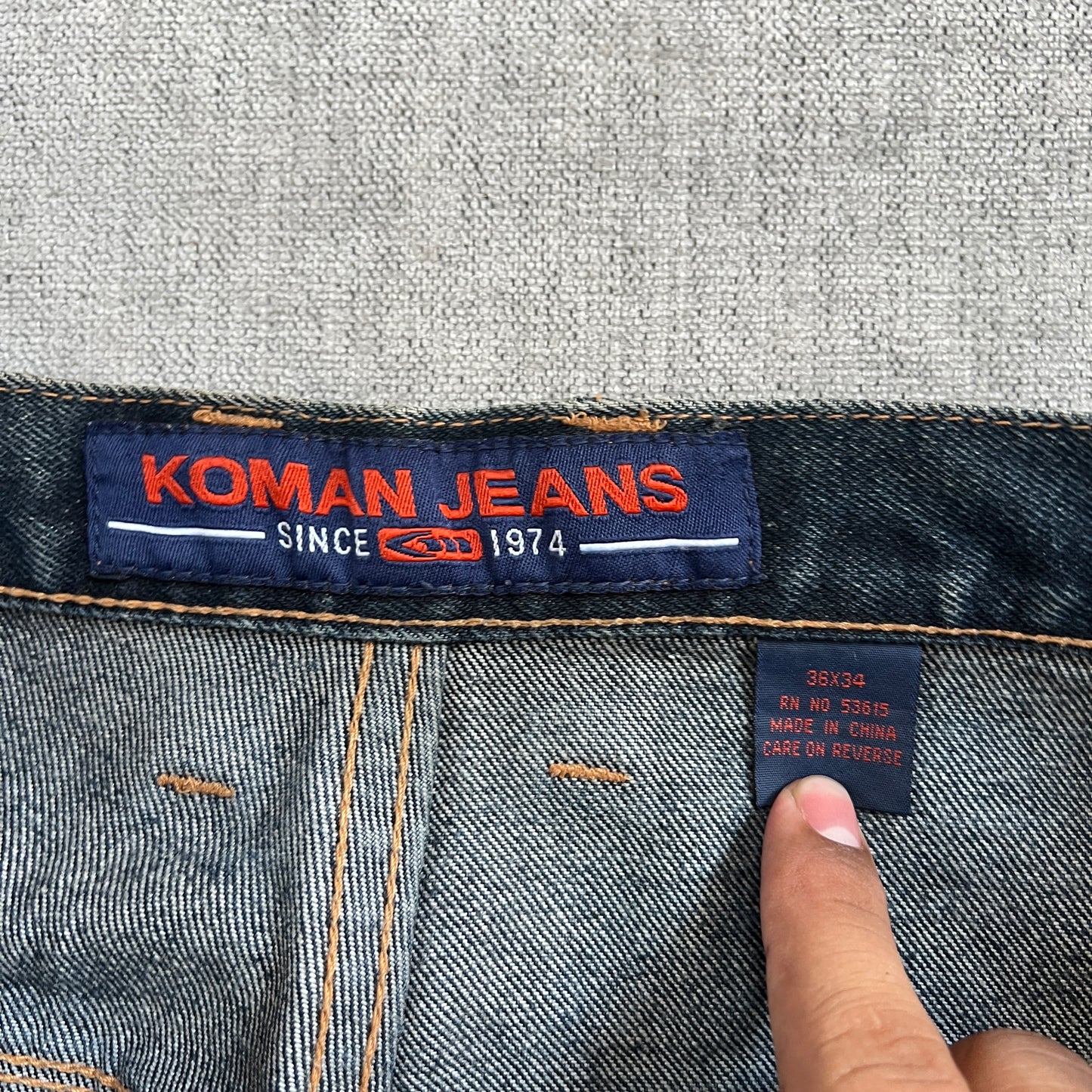 Koman Washed Baggy Jeans
