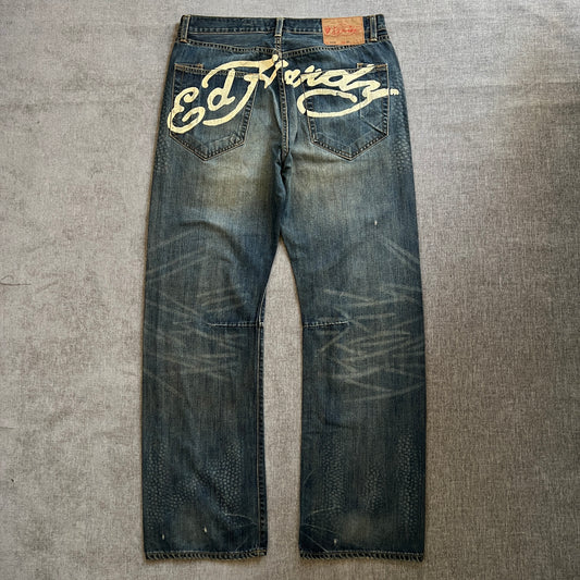 Ed Hardy "Dragon" Boot Cut Jeans