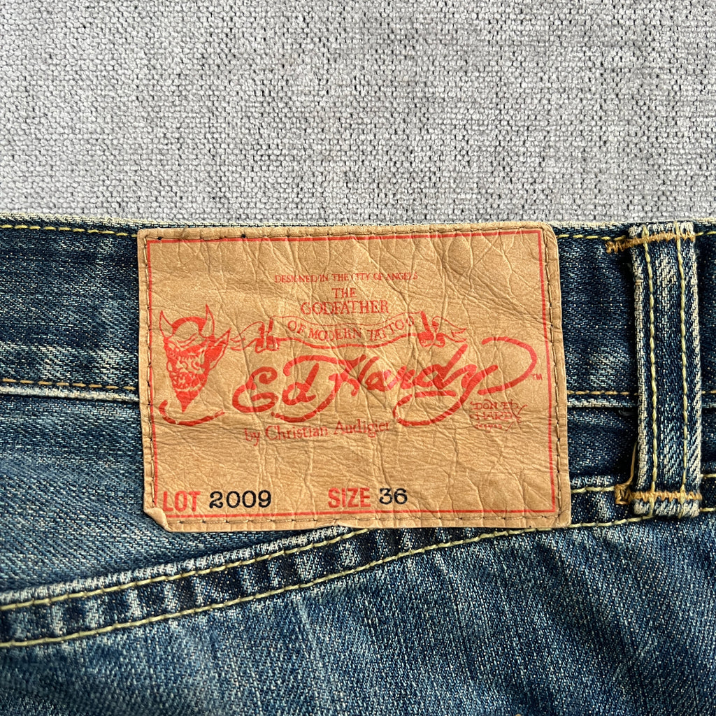 Ed Hardy "Dragon" Boot Cut Jeans