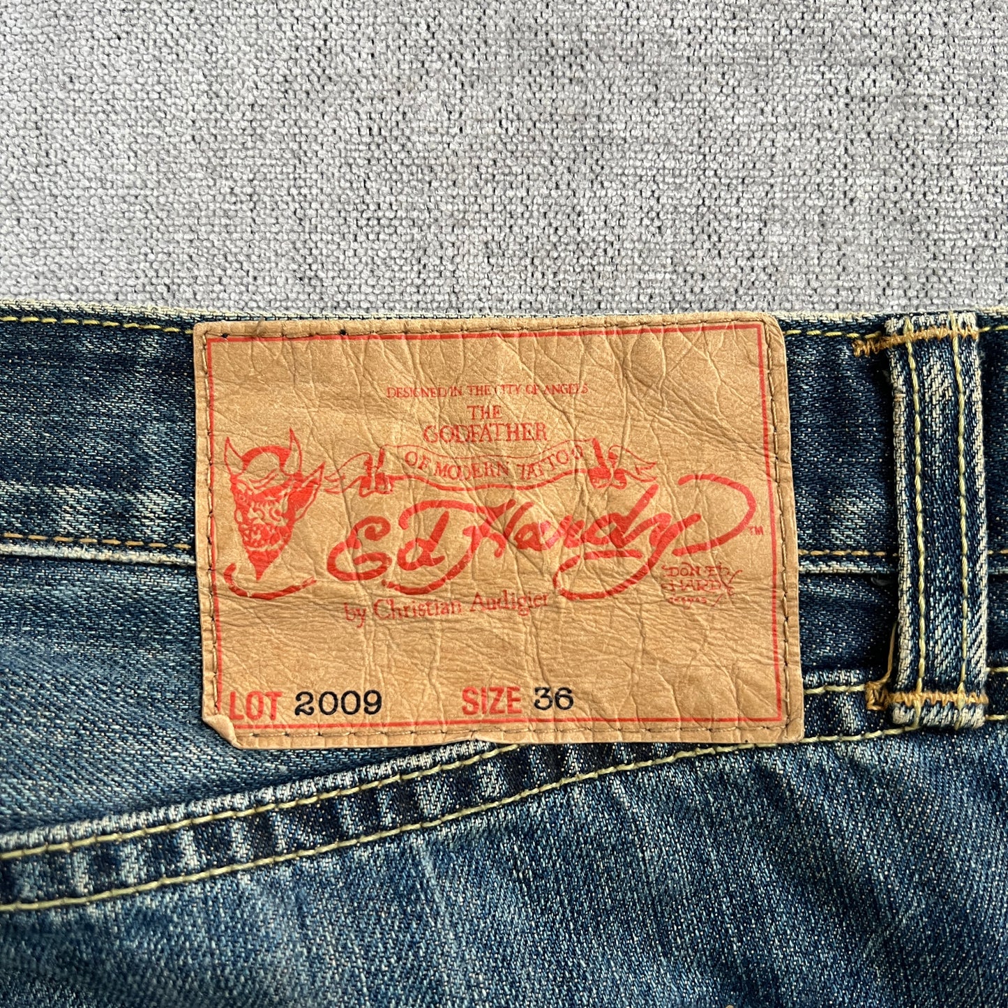 Ed Hardy "Dragon" Boot Cut Jeans