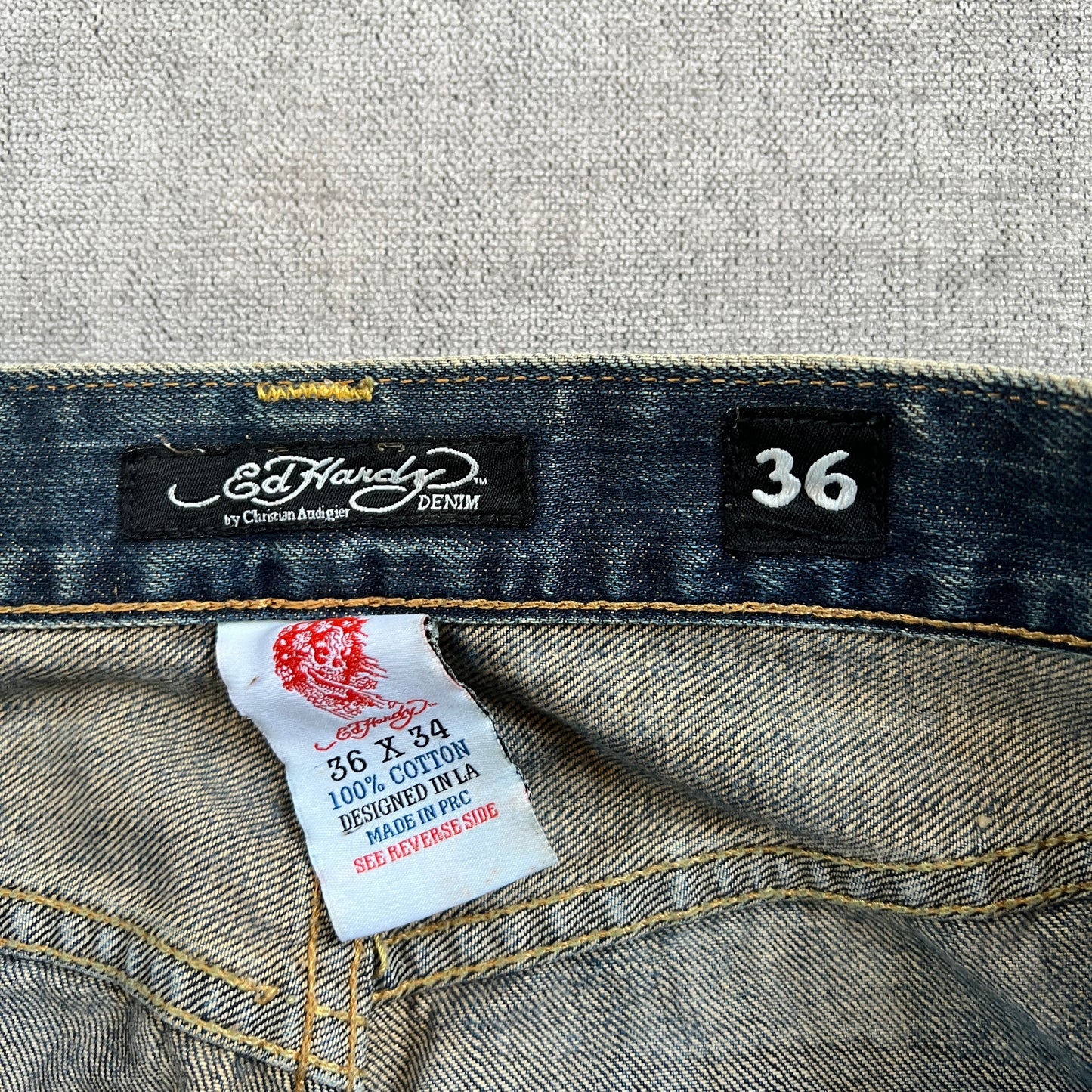 Ed Hardy "Dragon" Boot Cut Jeans