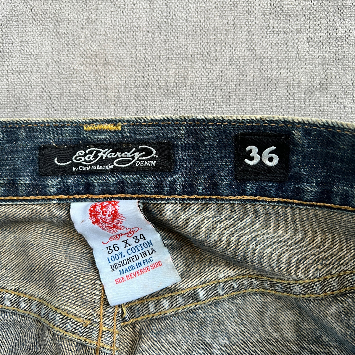 Ed Hardy "Dragon" Boot Cut Jeans