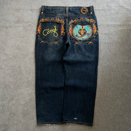 Coogi Embroidery Baggy Jeans