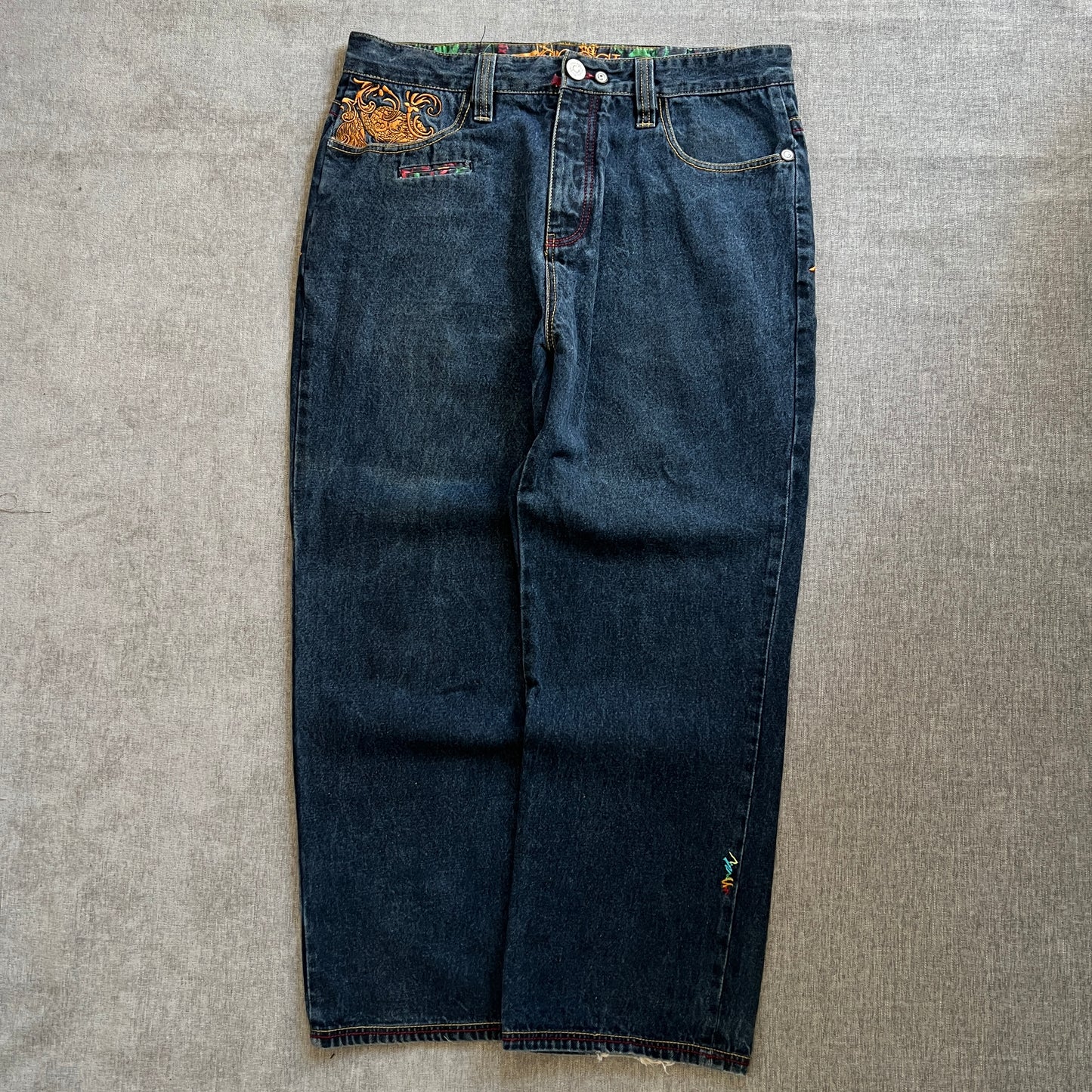 Coogi Embroidery Baggy Jeans