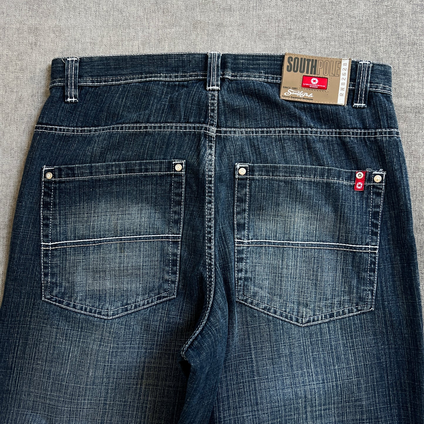 Southpole Red Tag Baggy Washed Jeans