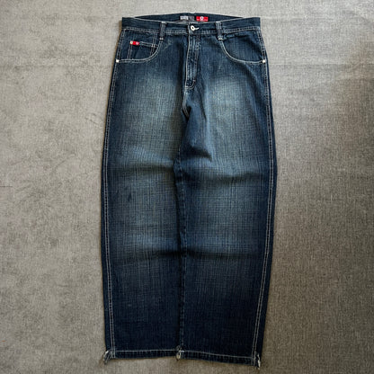Southpole Red Tag Baggy Washed Jeans