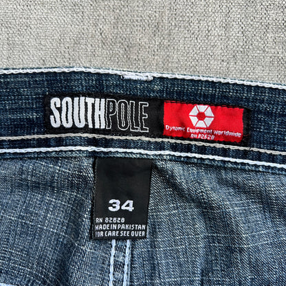 Southpole Red Tag Baggy Washed Jeans