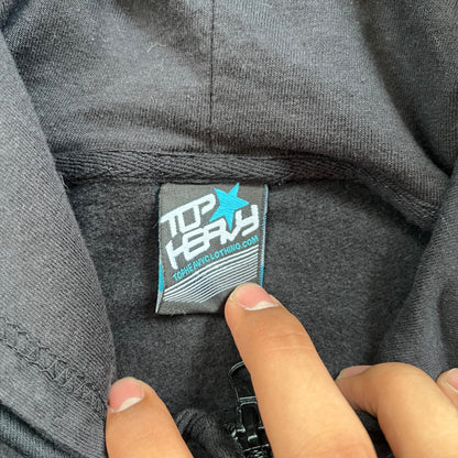 Top Heavy Y2K Zip Up Hoodie
